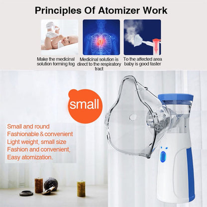 Portable Handheld Mesh Nebulizer – Silent, Compact & Rechargeable